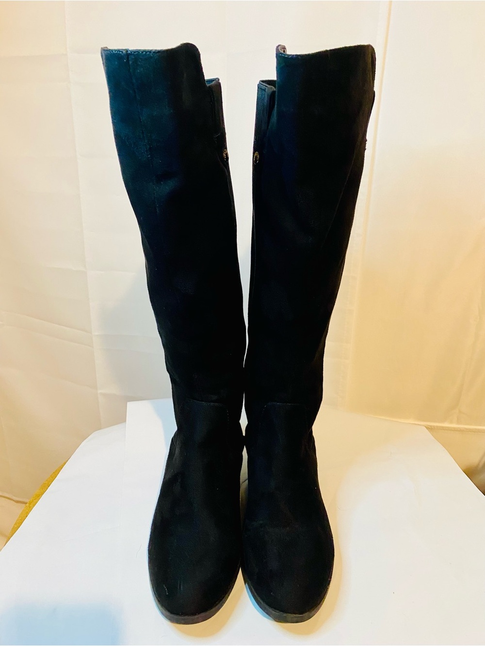 Kenneth Cole Black Over-the-Knee Suede Boots